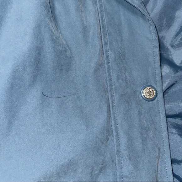 madison XL Vintage Light Blue White Hooded Rain Utility Jacket - Picture 14 of 16